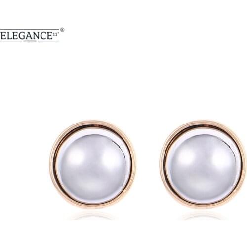 Elegance Clip-on Earring for Gilrs No Ear Hole White Simulated Pearl Golden Edged Party Jewelry OL Style Jewelry Wholesale