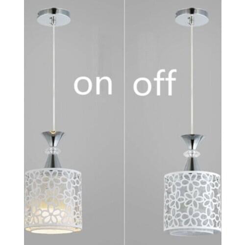 Modern Crystal Hollow Petal Pattern Pendant Lamp Cover Dining Room Chandelier Decor