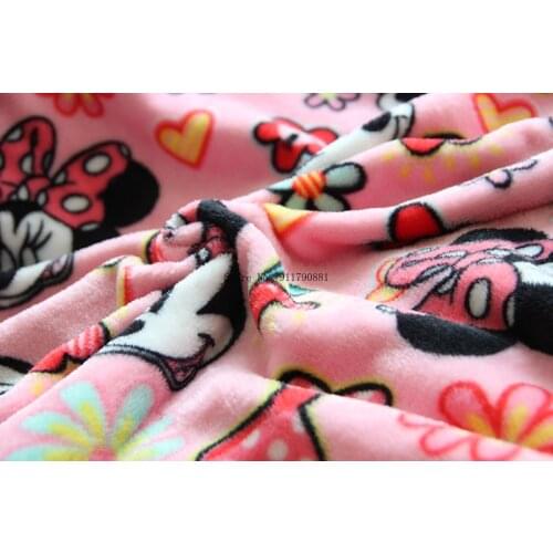 Disney Super Soft Comfy Blanket Cute Cartoon Minnie Pattern Travel Blanket Children Adult Sofa Bedding Home Textile 100x120cm