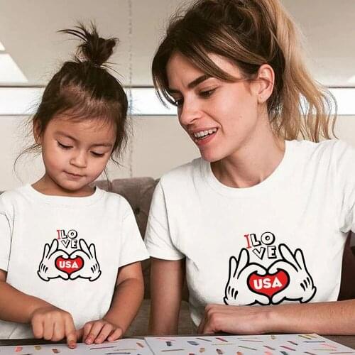 Baby Girl Tee Top Disney Series Women Tshirt Casual Loose White Short-Sleeved Summer O-neck Fashion Twin Sister Brother Clothes