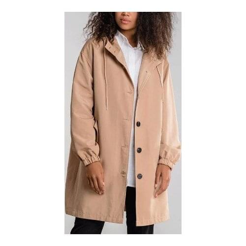 Overcoat female Womens windbreaker Women coat Womens large windbreaker medium length loose long sleeve coat