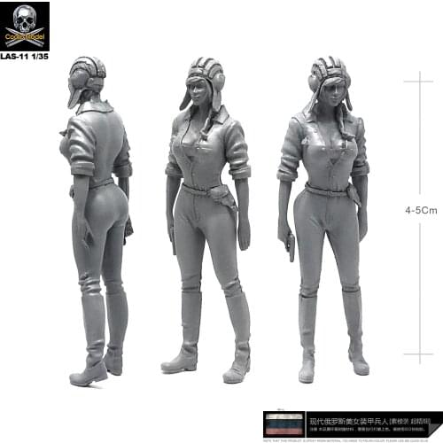1/35 Resin Model Kits Soldier Of Russian Beauty self-assembled LAS-11