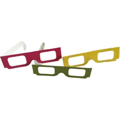 10pcs Paper Frame 3D Fireworks Glasses Rainbow Glasses 3D Glasses Light Lamp Bubbles Diffraction Glasses Used for Music Festival