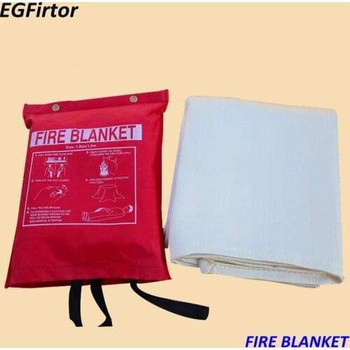 1X1M Fire Blanket Fiberglass Fire Flame Retardant Emergency Survival Fire Shelter Safety Cover Protection Fire Emergency Blanket