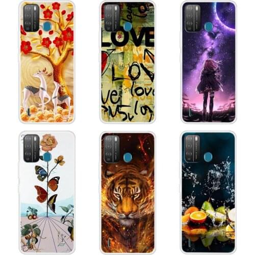 Case For Itel Vision 1 Pro Phone Cover Back Fitness Silicone Bumper And Softness TPU With Happy Town Series