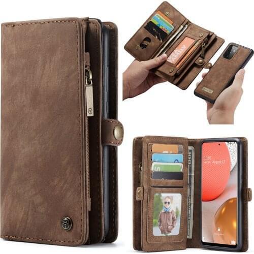 20pcs/lot CaseMe 008 Vintage Leather Case Card Holder Wallet Cover For Samsung S52 A72 A51 A71 A21s S21 S20 FE Plus Ultra 5G