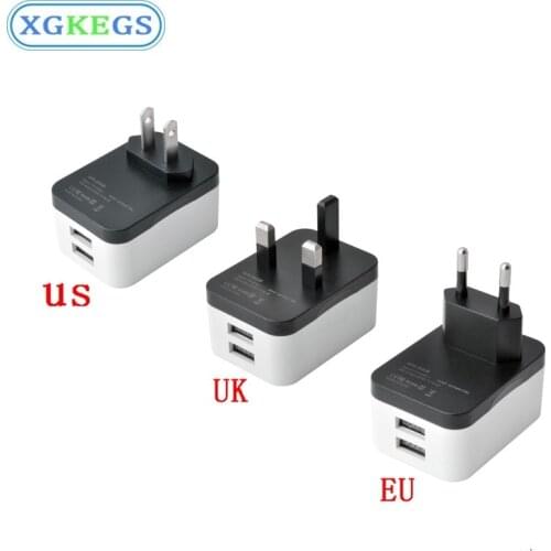 2 USB Travel Adapter International World Travel Charging AC Power Converter Plug Adapter Socket Universal to EU UK US Easy Carry