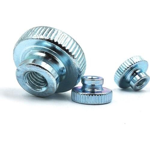 Short head knurled hand-tightened adjusting nut GB806 M3M4M5M6M8M10 nickel-plated knurled nut handle nut