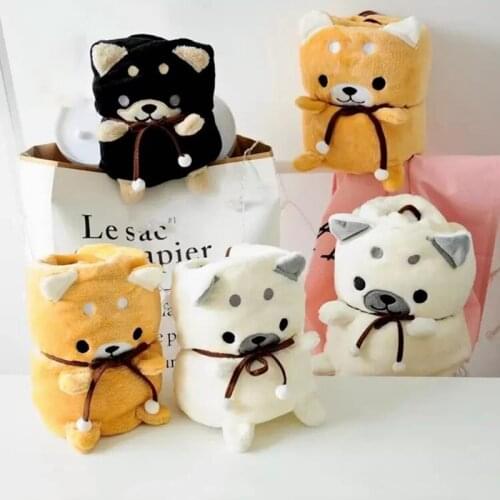 2019 New Cartoon Shiba Inu Blanket Summer Single Flannel Blanket Office Air-conditioned Blanket Nap Blanket