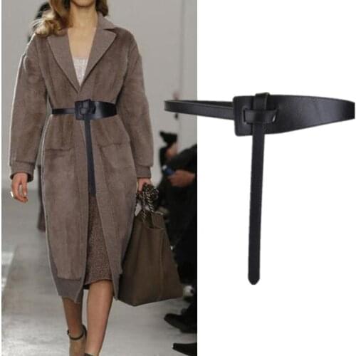 2021 New Wide Leather Corset Belt Female Tie Thin Bow Leisure Belts For Lady Wedding Dress Waistband Womens Belts