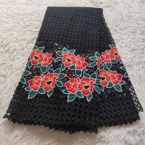 New Arrival African Guipure Lace High Quality Flower Design Cord Lace Cupion Fabric for Ladies Gentlemen Dress 5 Yards DP001