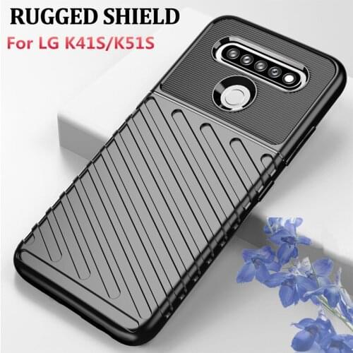 New Products For LG K51S Shockproof Soft Silicone Full protective Thunder Fashion case For LG K41S Plain phone shell 6.55inch