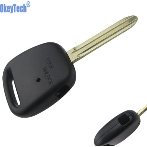 OkeyTech 1 Side Button Car Remote Key Shell For TOYOTA Carina Estima Harrier Previa Corolla Celica Key Case Uncut TOY43 Blade
