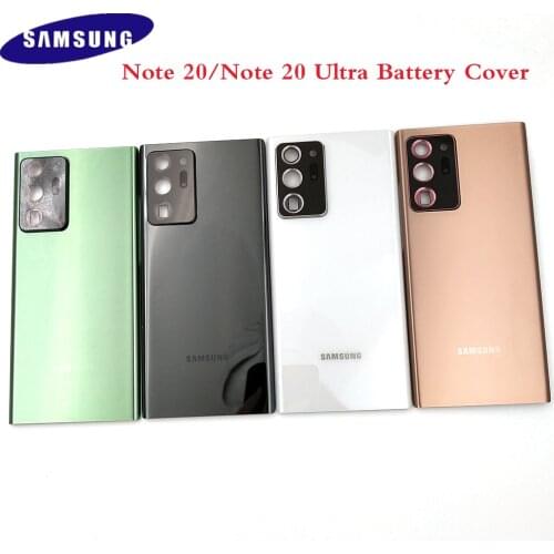 Original SAMSUNG Galaxy Note 20 Note20 Ultra N985 Back Battery Cover Glass Housing Cover Door Rear Case With Camera Frame Lens