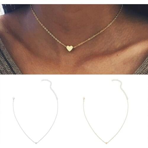 Bohemia Simple Moon Star Heart Choker Necklace for Women Chain Necklace Pendant on neck Chokers Necklaces Jewelry Gifts Necklace