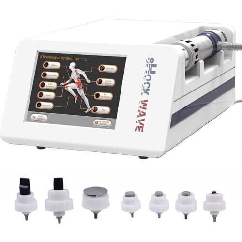Portable Acoustic Shock Wave Device Extracorporeal Shockwave ED Treatment Body Pain Relief Cellulite Reduction 7 Transmitters