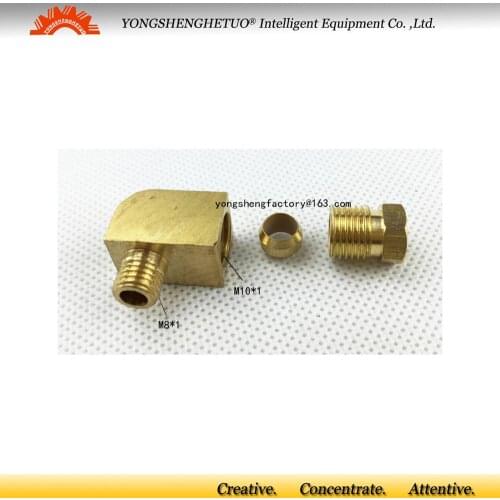 Right-angle Connector elbow adaptor coupling fitting M8*1 male thread M10*1 female thread PL-608 for 6mm outer dia tube