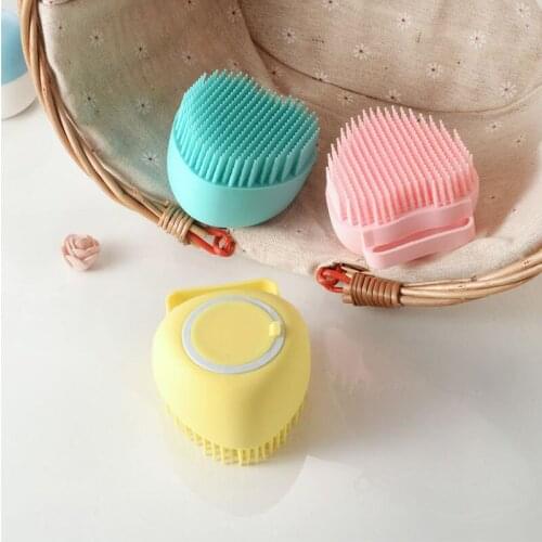 Bubble Silicone Head Massage Brush Body Shampoo Scalp Massage Brush Comb Soft Scrubber Soap Dispenser Foot Scrubber Exfoliating