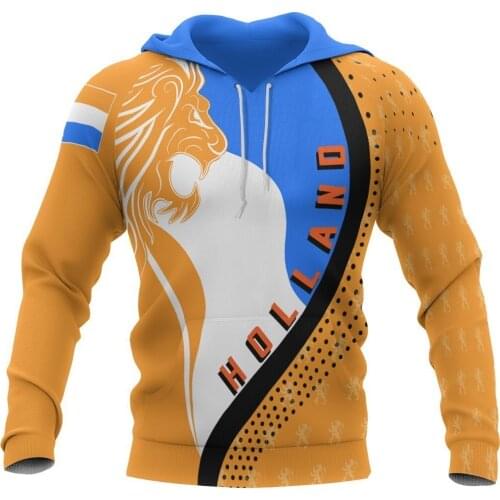 Netherlands Holland Lion Men Casual Hoodie 3D Print Hoodies Man Pullover Women Hood Sweatshirt Jacket Unisex Fashion Streetwear