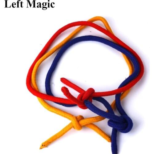 Three Strings Linking Ropes Magic Tricks Red Yellow Blue Magic Rope Close Up Street Magic Props Illusions Gimmick Accessories