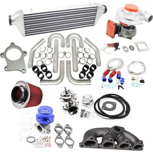 Turbo Kit T3/T4 for Hond@ 88-00 Civ*ic DelSol CRX D15 D16 FMIC