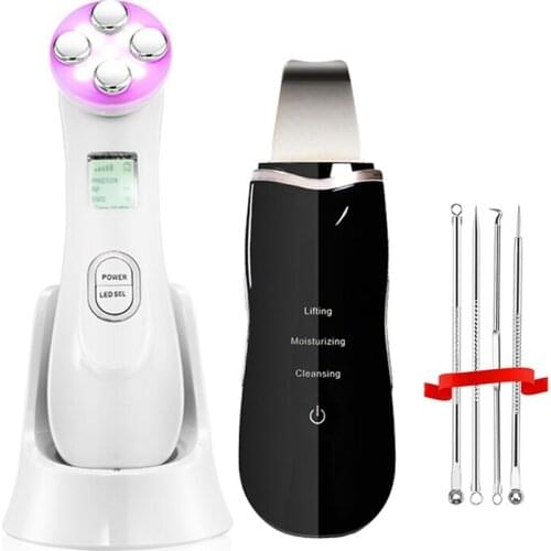 Ultrasonic Face Skin Scrubber USB Rechargeable Facial Cleaner Vibration Blackhead Removal Pore Cleaner Face lifting Machine