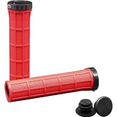 Bicycle Aluminum Alloy Lock-On Grips MTB Road Bike Handlebar Grips Rubber Anti-slip Protective Cover Outdoor Riding Accessories