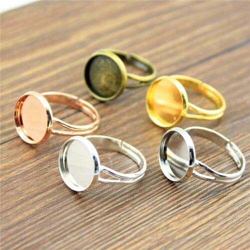 WYSIWYG 10pcs 8 Colors Fit 10/12/14/16/18/20mm High Quality Adjustable Y-Type Ring Settings Base DIY Ring Findings