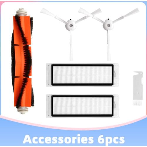 For Xiaomi Mijia 1 / 1S Roborock S4 S5 S6 E4 E2 E3 C10 Robotic Vacuum Cleaner Spare Parts Main Brush Side Brush Hepa Filter