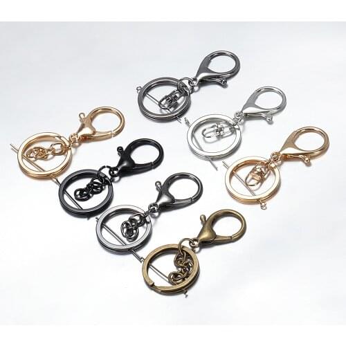 10pcs Keychain Lobster Clasps Key Chains Ring Accessories Bag Charms Car Keyring Trinket Wholesale Jewelry Making DIY Components