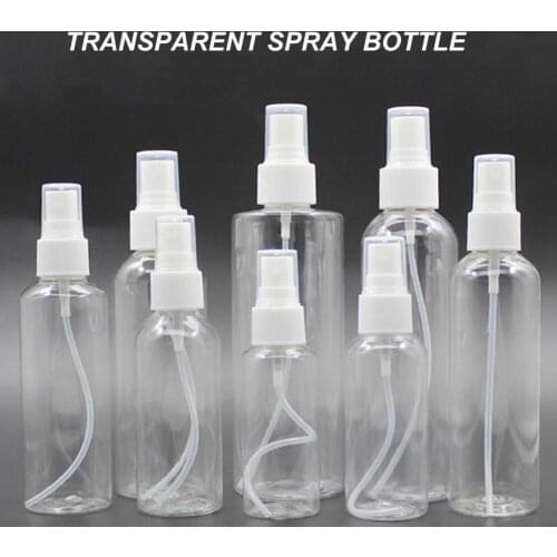 10Pcs/Set 5ml-250ml Spray Bottle Fine Mist Store Liquid Transparent Mini Travel Empty Portable Handwashing Bottle for Outdoor