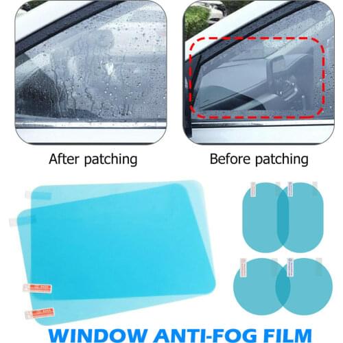 2/4PCS Car Side Rearview Mirror Waterproof Anti-Fog Film Side Window Glass Film Can Protect Your Vision Driving On Rainy Days