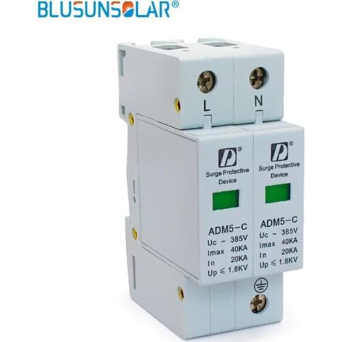 2 pieces/lot 2P 20-40kA 110V 220V 380V AC Din Rail SPD household Low Voltage Surge Protective Device