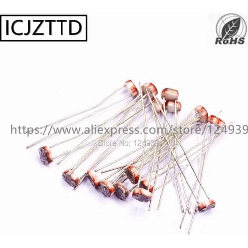 10pcs GL5506 GL5516 GL5528 GL5537 GL5539 GL5547 GL5549 12528 Photo Light Sensitive Resistor Photoresistor