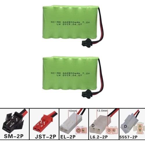 2800mah 7.2v rechargeable battery pack high capacity 7.2v aa nimh battery For Remote control electric toy boat car ship robot M