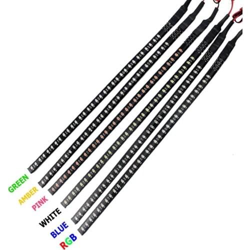 50PCS 30CM 32 LED 3528 1210 Car Flexible LED Strip Lamps Lights Blue Green Red White Yellow Pink RGB Color Car Decorate DRL Lamp