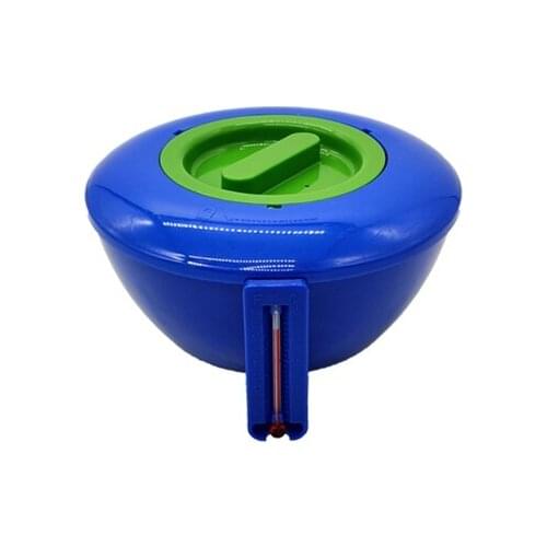 7 Inch Swimming Pool Floating Chemical Chlorine/Bromide Tablet Dispenser with Thermometer Automatic Applicator Pump