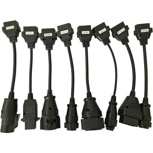 8PCS OBD To OBD2 16Pin Truck Extension Cable For Scania OBD2 Scanner Connector Cable Car Diagnostic Cable Auto tool For Volvo