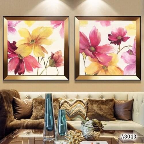Abstract Oil Painting Print on Canva 2pcs Modular Color Flower Canvas Art Printing Canvas Painting Wall Art Picture Home Decor