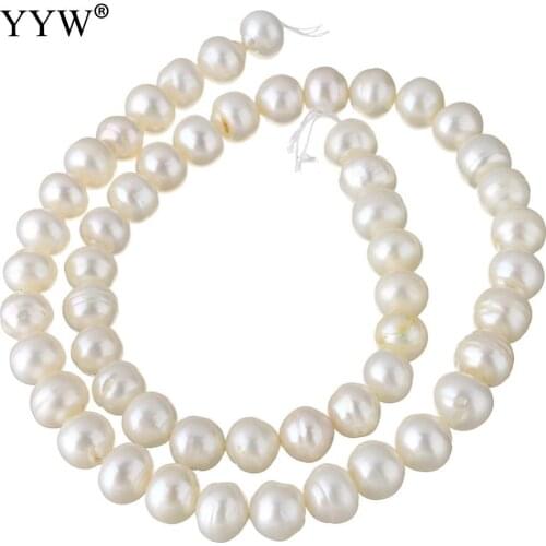 Jewellery Accessories Cultured Potato Freshwater Pearl Beads Natural White 8-9mm Approx 0.8mm Sold Per Approx 15 Inch Strand