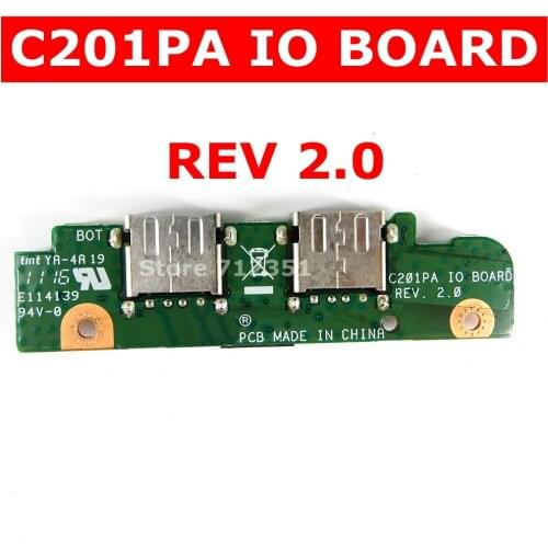 C201PA IO BOARD REV 2.0 For ASUS Chromebook C201 C201P C201PA Laptop Notebook Motherboard Mainboard USB SD CARD BOARD Test ok