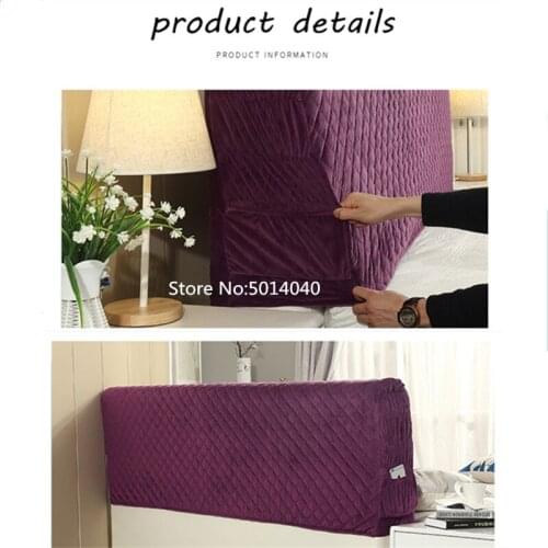 European customizable headboard cover fabric bed backrest cover removable and washable suede quilted softcover protective cover