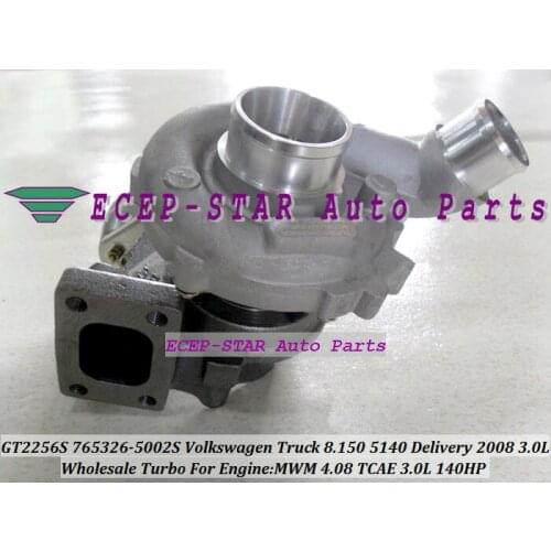 GT2256S 765326-5002S 765326 Turbo Turbocharger For Volkswagen VW Truck 8.150 5140 Delivery 2008 Engine MWM 4.08 TCAE 3.0L 140HP