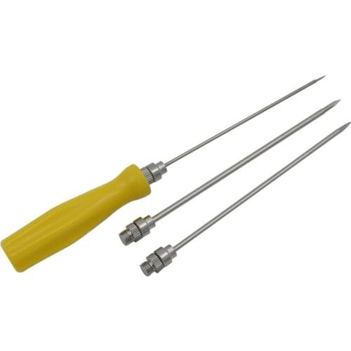 Cow Rumen Sheep Stomach Puncture Needle Deflation Stainless Steel 3-needle Trocar Veterinary Farm Veterinarian Equipment 1Sets