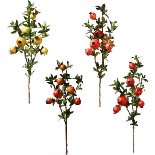 Fake Flower Plant Pomegranate American Style Simulation Fruit Wreath For Door Hanging