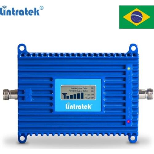 Lintratek Band 5 CDMA 850 Signal Booster 2G 3G Repeater 70dB AGC Mobile Phone Signal Amplifier 850Mhz for Brazil