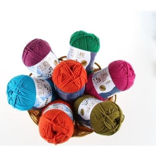 Mylb 500g Strands Milk Cotton Knitting Yarn Soft Warm Baby Yarn for Hand Knitting Supplies wool scarf line thick cotton thread
