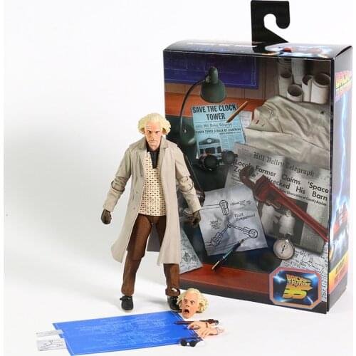 NECA Back to The Future Doc Brown 7" Action Figure Collectible Model Toy