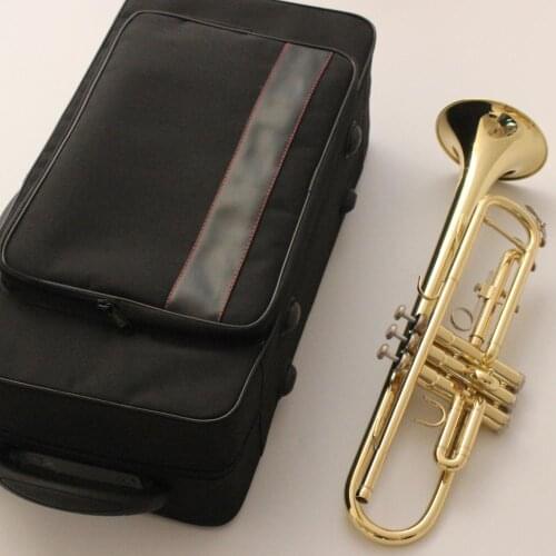 New De Xin Bb Trumpet 3335 Gold Lacquer Music Instruments Profesional Trumpets Student Included Case Mouthpiece Accessories