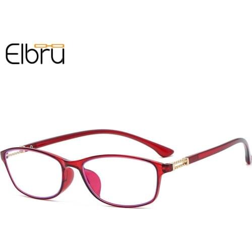 Elbru 2021 Ultralight Anti Blue Light Reading Glasses Women Purple Red Presbyopic Glasses Unisex Eyewear Diopters +1.0 to +4.0